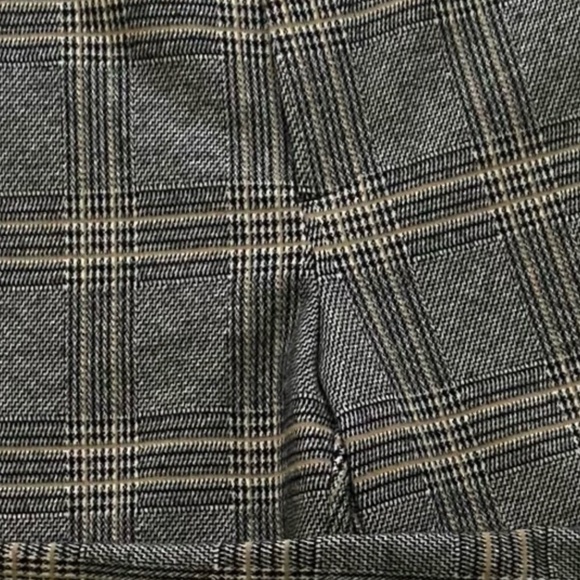 Core Life Neutral Soft Rayon Blend Plaid Office Career Stretch Pants. 30"x27" - Picture 2 of 16